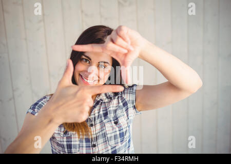 Joli cadrage hipster avec les mains Banque D'Images