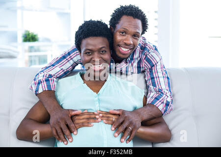 Portrait de femme enceinte avec partner Banque D'Images