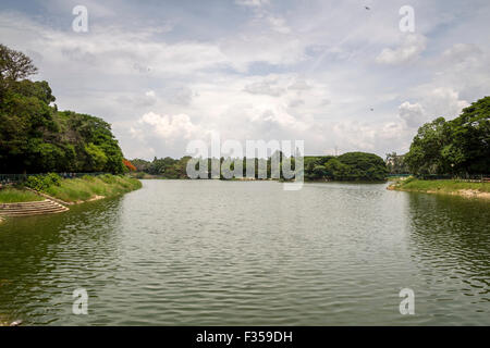 Lac de Lalbagh, jardin botanique Lalbagh, Bangalore, Karnataka, Inde Banque D'Images