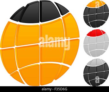 Icône Globe sur un fond blanc. Vector illustration. Illustration de Vecteur