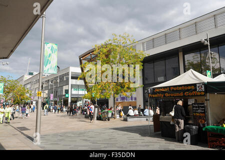 Shoppers The Moor Sheffield City Centre, Angleterre Royaume-Uni ville britannique Banque D'Images