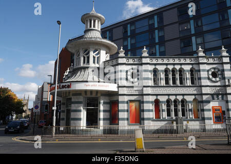 Magasin Sainsbury's, London Road Sheffield, bâtiment de style pagode Banque D'Images