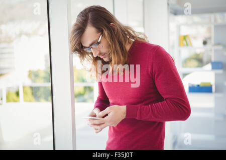 Mobile phone Hipster Banque D'Images