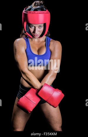 Portrait de fit boxer Banque D'Images