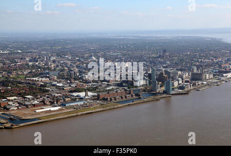 Vue aérienne de la ville de Liverpool, Royaume-Uni Banque D'Images