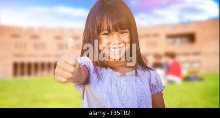 Image composite de cute little girl Banque D'Images