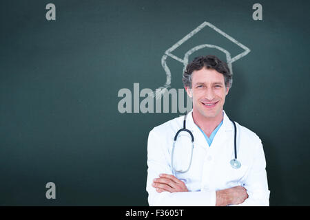 Image composite de doctor smiling at the camera Banque D'Images