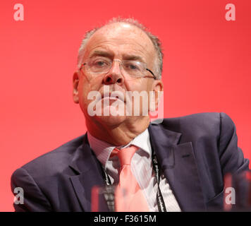 Brighton, UK. 30 Septembre, 2015. Shadow Lord Falconer, Secrétaire d'Etat à la justice conférence du parti travailliste 2015 Le centre de Brighton, Brighton, Angleterre le 30 septembre 2015 traite de la conférence du parti travailliste 2015 Au centre de Brighton, Brighton, Angleterre Allstar Crédit : photo library/Alamy Live News Banque D'Images