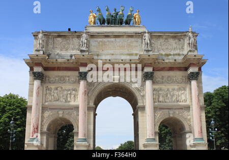Arc de triomphe du Carrousel à Paris, France Banque D'Images