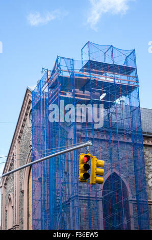 La restauration de la Basilique de Saint Patrick's Old Cathedral in Nolita à New York City Banque D'Images