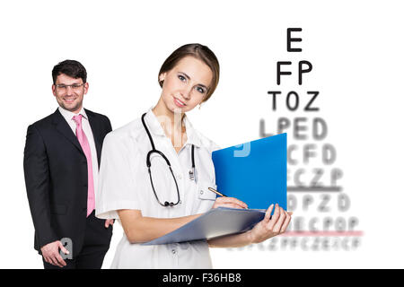 L'homme avec des lunettes de la vue Banque D'Images