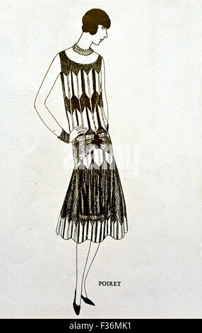 Flèche d'Or 1925 robe de Gazette du Bon Ton Art - Modes & Frivolites par Paul français Paris France Banque D'Images