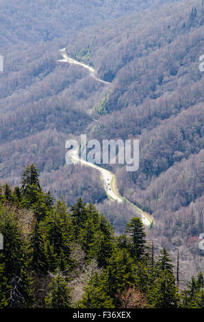 Vue de Newfound Gap dans le Great Smoky Mountains National Park Banque D'Images