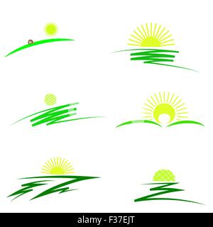 Ensemble d'icônes Sun Illustration de Vecteur