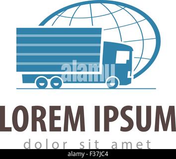 Modèle de conception de logo vector livraison camion ou l'icône d'affaires. Illustration de Vecteur