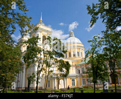 Monastère orthodoxe de la laure Alexandre Nevski à Saint-Pétersbourg en Russie. Banque D'Images