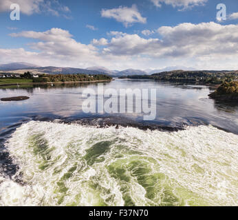 Falls of Lora, Loch Etive, Argyll and Bute, Ecosse, Royaume-Uni. Banque D'Images