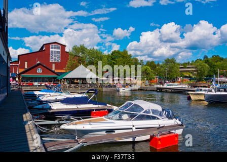 Port de Pampas, Huvudsta district, Stockholm, Suède Banque D'Images