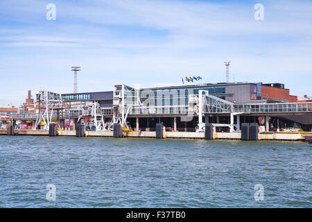 Dans le terminal des passagers du port d'Helsinki, Finlande Banque D'Images