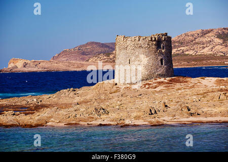 La plage de Stintino, Sardaigne Banque D'Images