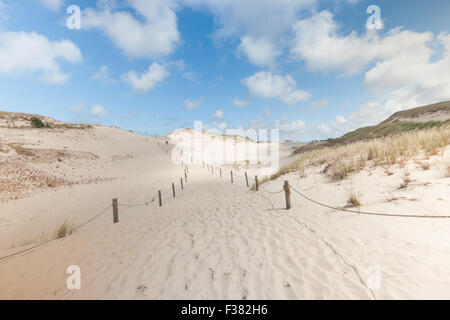 Déplacement des dunes dans le Parc National Slowinski, Pologne Banque D'Images