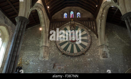 La table ronde du Roi Arthur Winchester, Hampshire, Angleterre Banque D'Images