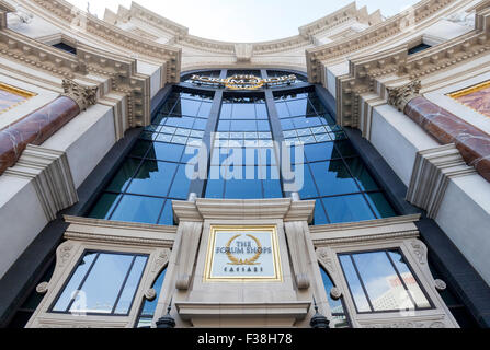 Une vue de l'entrée du Forum Shops, Caesars Palace, Las Vegas, Nevada. Banque D'Images