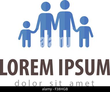 Vecteur de la famille modèle de conception de logo. les enfants ou les parents icon Illustration de Vecteur