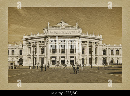 Le Burgtheater de Vienne est, après la Comédie-Française, le deuxième plus ancien théâtre européen, Vienne, Autriche, Europe Banque D'Images