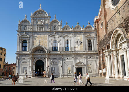 Scuola Grande di San Marco, maintenant un hôpital et la bibliothèque médicale, Venise, Venise, Vénétie, Italie Banque D'Images