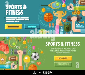 Modèle de conception de logo vector sport remise en forme d'icônes ou l'athlétisme. Illustration de Vecteur