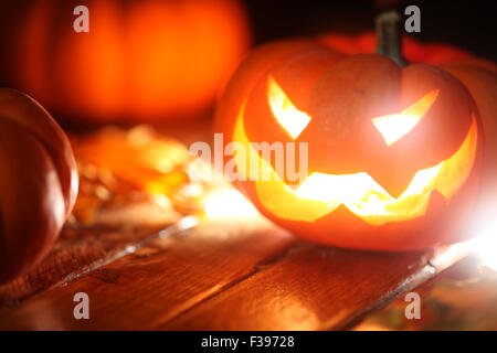 Halloween Jack O' Lantern background Banque D'Images