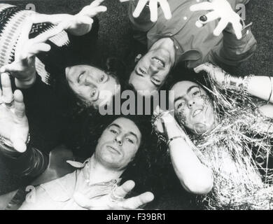 SLADE UK pop Group en 1973. Dans le sens horaire à partir du haut à gauche : Noddy Holder, Jim Lea, Dave Hill, Don Powell. Photo Tony Gale Banque D'Images