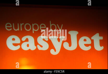 Markenname : 'Easy Jet', Berlin. Banque D'Images