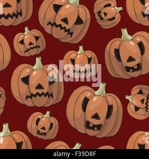 Fond d'Halloween avec des citrouilles Illustration de Vecteur