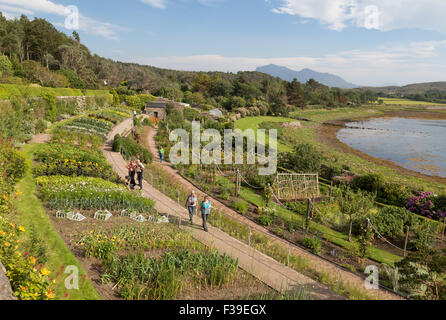 Le jardin clos Inverewe Gardens Loch Ewe Ross Ouest Ecosse Banque D'Images