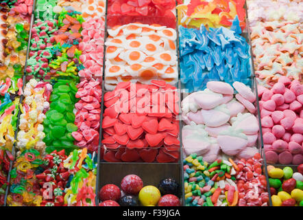 Couleur divers jelly candy dans un marché Banque D'Images