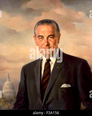 Portrait du président de Lyndon Baines Johnson. Banque D'Images