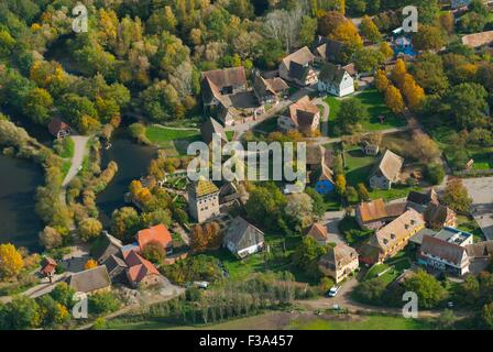 France, Haut Rhin (68), Ungersheim, Écomusée d'Alsace (vue aérienne) Banque D'Images