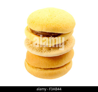 Tour de cookies isolé sur fond blanc Banque D'Images