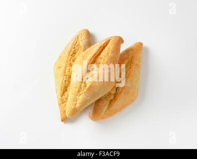 Petits pains au levain blanc avec croûte croustillante Banque D'Images