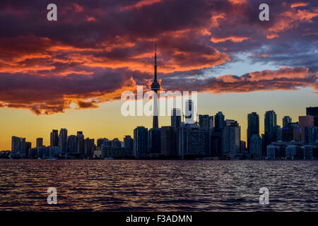 La ville de Toronto au coucher du soleil Banque D'Images