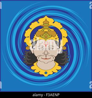 Hanuman le singe (Monkey) Hindou Dieu Vector Art Illustration de Vecteur