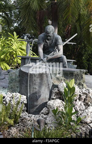 Wreckers décrite dans le quartier historique de Key West Memorial Sculpture Garden, Key West, Floride Banque D'Images