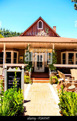 Dégustation de vin maison Saarloos store à Los Olivos, une petite ville dans la région de la vallée de Santa Maria à Santa Barbara County en CA Banque D'Images