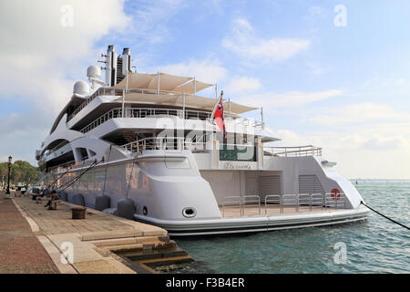 IDYNASTY Superyacht, IMO 9657545 Banque D'Images