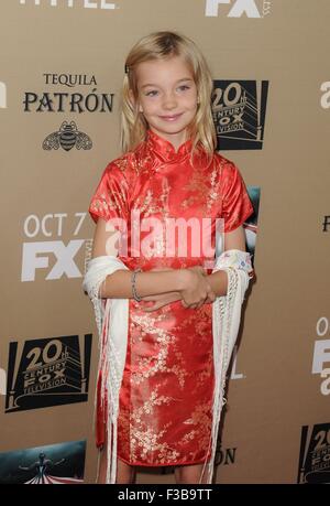 Shree Grace Crooks au niveau des arrivées pour AMERICAN HORROR STORY : Hôtel saison Premiere, Regal Cinemas L.A. Stade LIVE 14, Los Angeles, CA 3 octobre 2015. Photo par : Dee Cercone/Everett Collection Banque D'Images