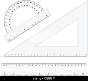 Instruments règle sur un fond blanc. Vector illustration. Illustration de Vecteur