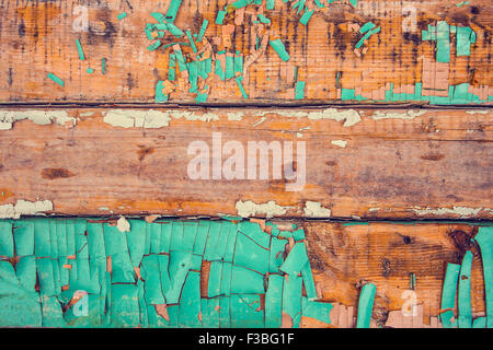 Vintage ancien fond de bois avec de la peinture Banque D'Images