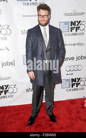 New York, NY, USA. 3e oct, 2015. Seth Rogen aux arrivées de Steve Jobs une première mondiale à la 53e Festival du Film de New York (NYFF), Alice Tully Hall au Lincoln Center, New York, NY Le 3 octobre 2015. Credit : Kristin Callahan/Everett Collection/Alamy Live News Banque D'Images